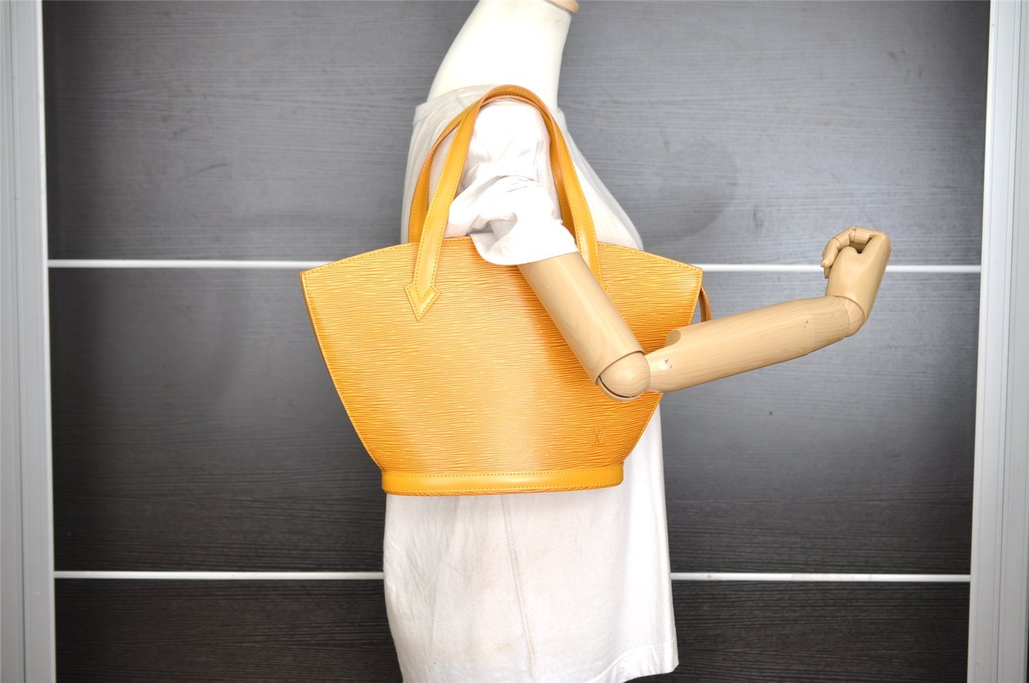 Authentic Louis Vuitton Epi Saint Jacques Hand Bag Yellow M52279 LV 7997I