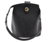 Authentic Louis Vuitton Epi Cluny Shoulder Bag Purse Black M52252 LV 7998I