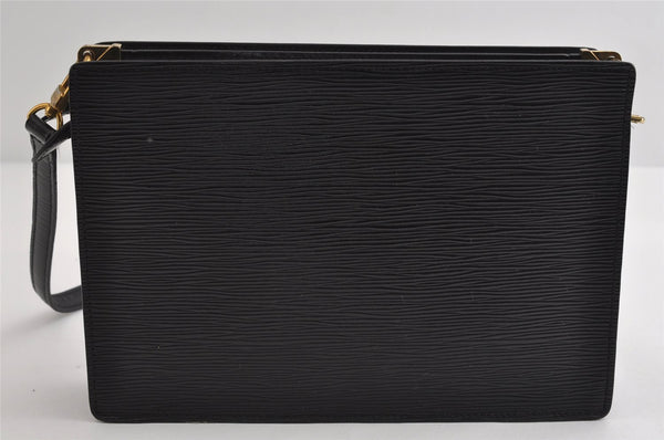 Authentic Louis Vuitton Epi Enghien 2Way Shoulder Clutch Bag M52112 Black 7999I