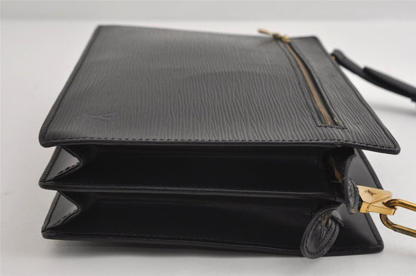 Authentic Louis Vuitton Epi Enghien 2Way Shoulder Clutch Bag M52112 Black 7999I