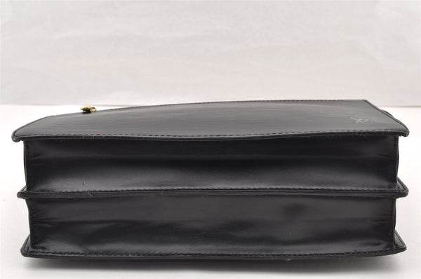 Authentic Louis Vuitton Epi Enghien 2Way Shoulder Clutch Bag M52112 Black 8000I