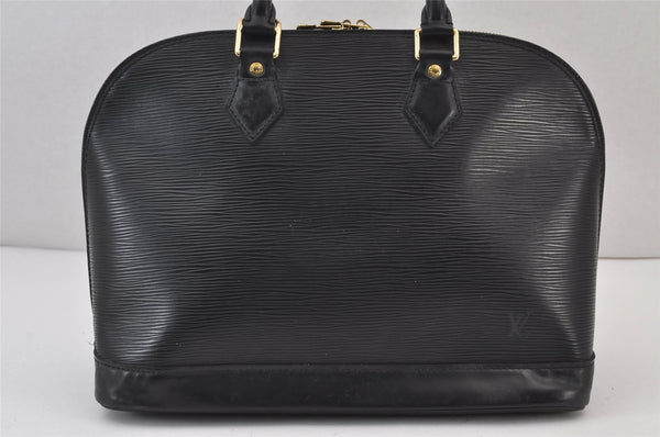 Authentic Louis Vuitton Epi Alma PM Hand Bag Black M40302 LV 8000J
