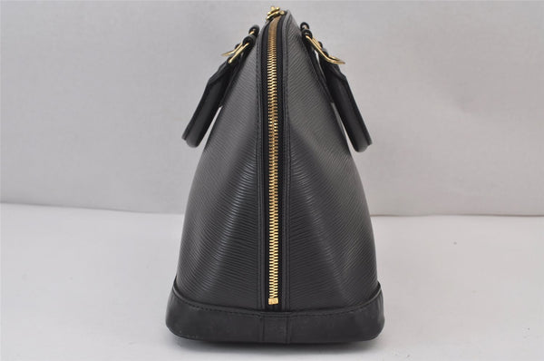 Authentic Louis Vuitton Epi Alma PM Hand Bag Black M40302 LV 8000J