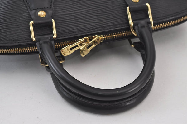 Authentic Louis Vuitton Epi Alma PM Hand Bag Black M40302 LV 8000J