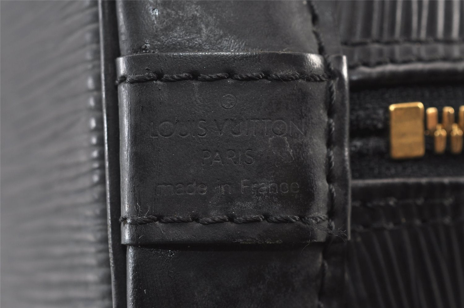 Authentic Louis Vuitton Epi Alma PM Hand Bag Black M40302 LV 8000J