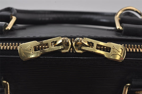 Authentic Louis Vuitton Epi Alma PM Hand Bag Black M40302 LV 8000J