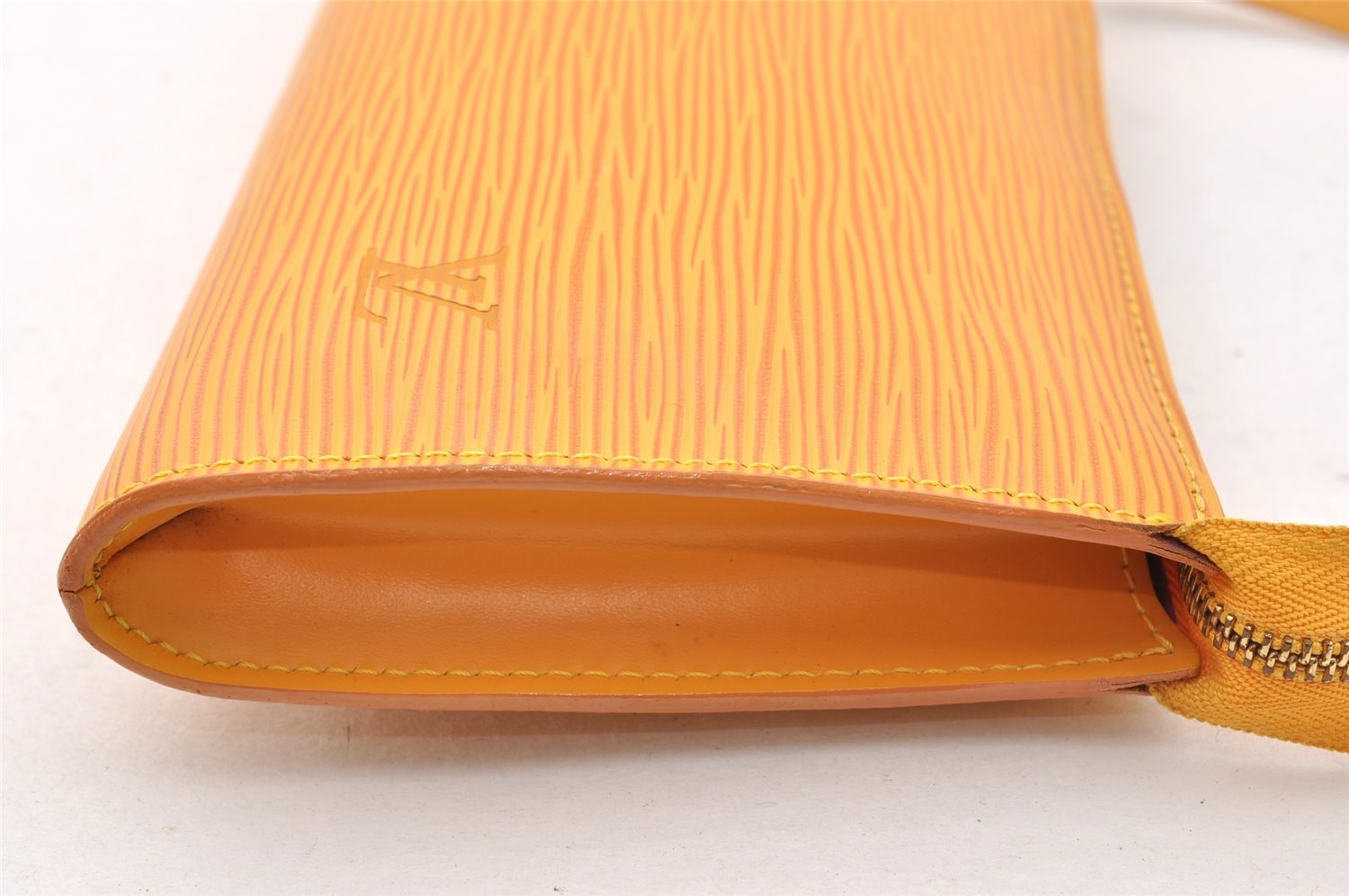 Authentic Louis Vuitton Epi Pochette Accessoires Pouch Yellow M52959 LV 8001I