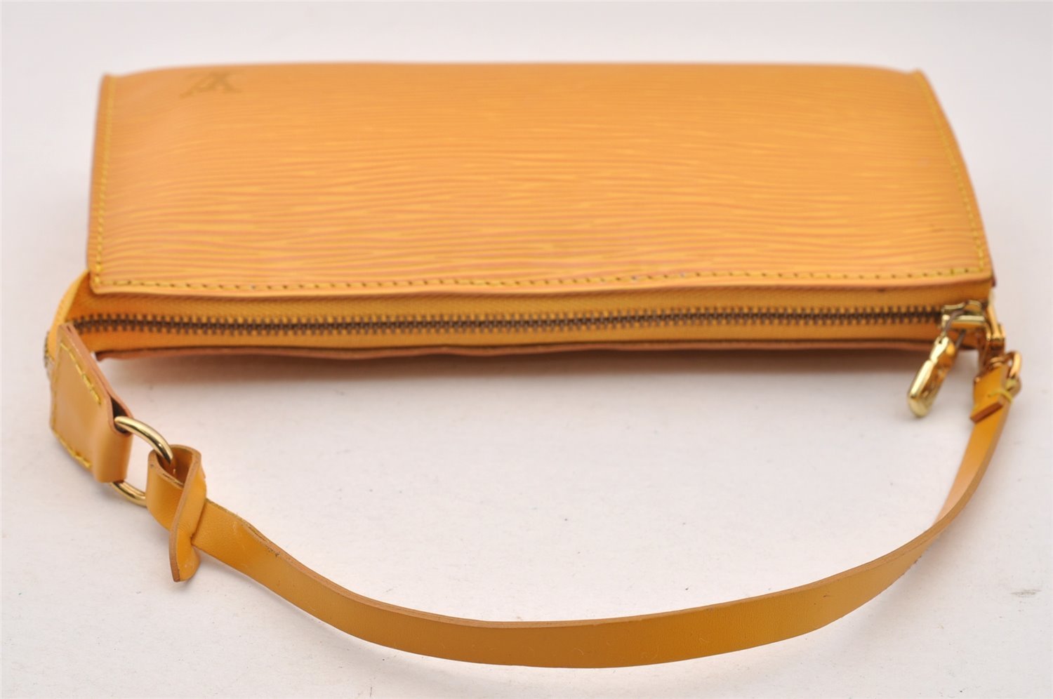 Authentic Louis Vuitton Epi Pochette Accessoires Pouch Yellow M52959 LV 8001I