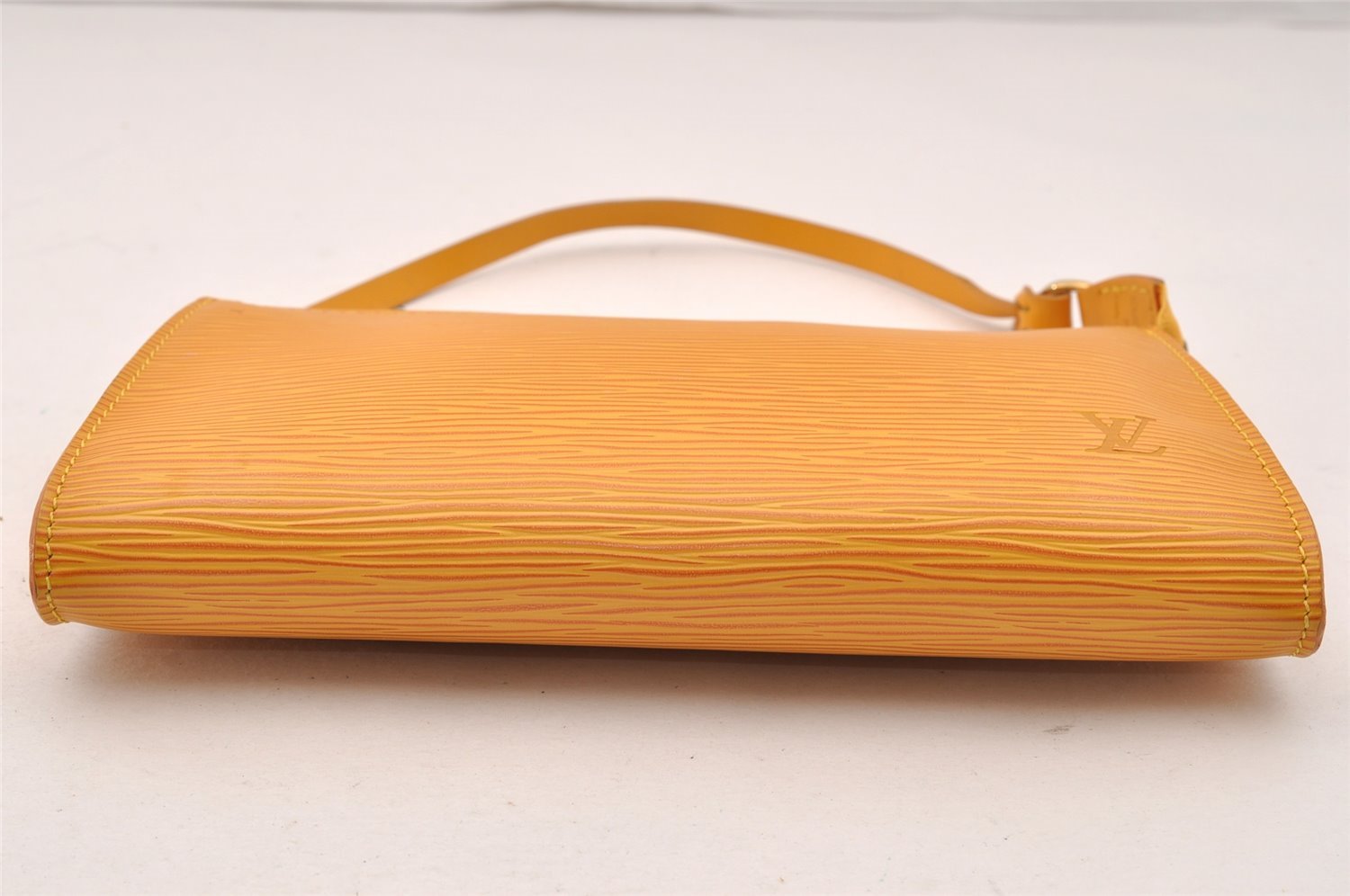 Authentic Louis Vuitton Epi Pochette Accessoires Pouch Yellow M52959 LV 8001I