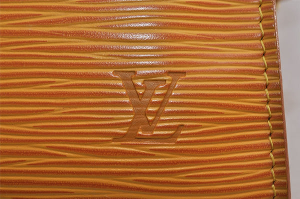 Authentic Louis Vuitton Epi Pochette Accessoires Pouch Yellow M52959 LV 8001I