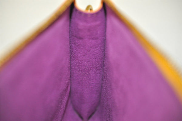 Authentic Louis Vuitton Epi Pochette Accessoires Pouch Yellow M52959 LV 8001I