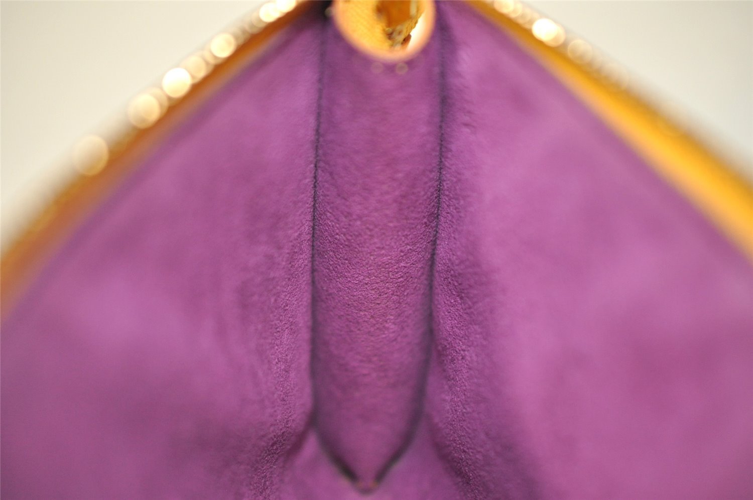 Authentic Louis Vuitton Epi Pochette Accessoires Pouch Yellow M52959 LV 8001I