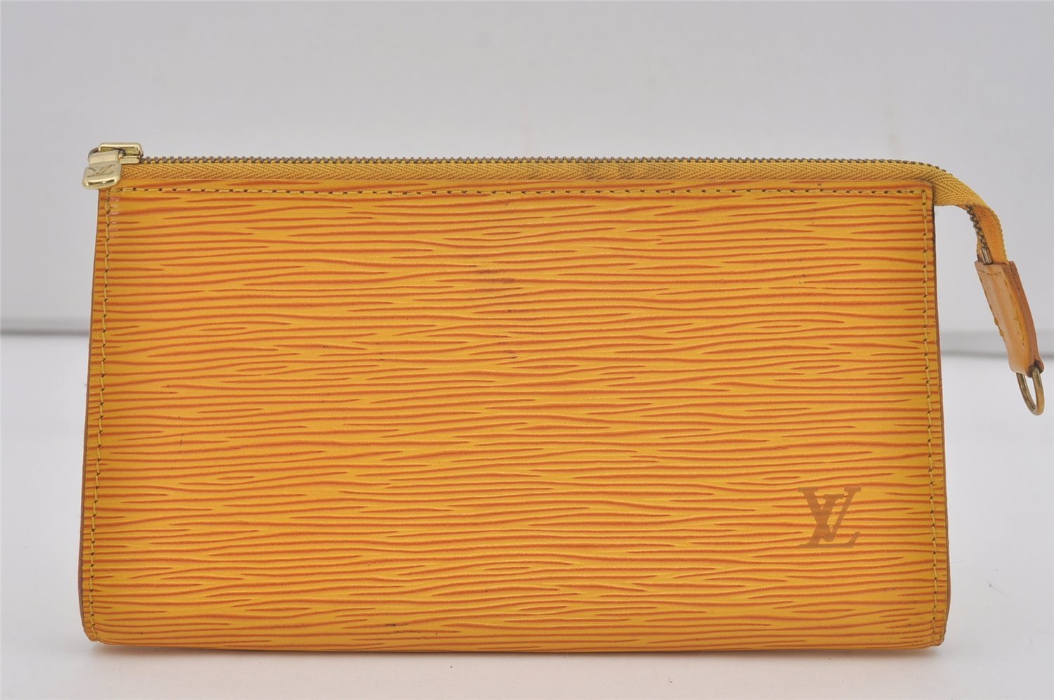 Authentic Louis Vuitton Epi Pochette Accessoires Pouch Yellow M52959 Junk 8002I