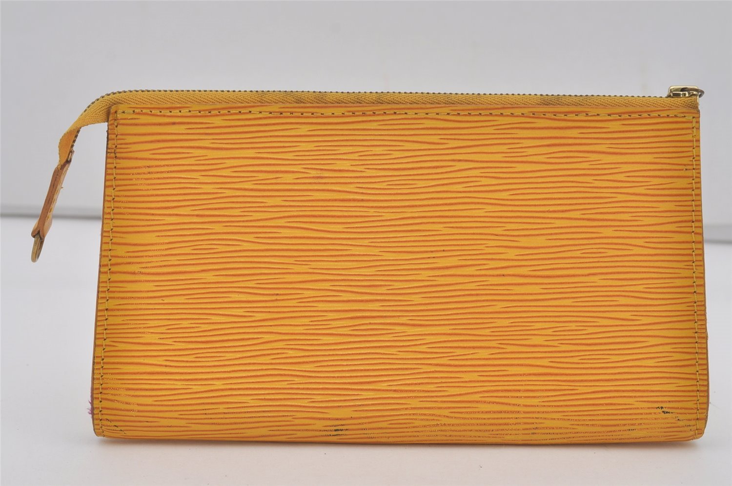 Authentic Louis Vuitton Epi Pochette Accessoires Pouch Yellow M52959 Junk 8002I