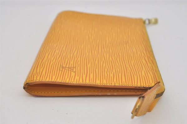 Authentic Louis Vuitton Epi Pochette Accessoires Pouch Yellow M52959 Junk 8002I