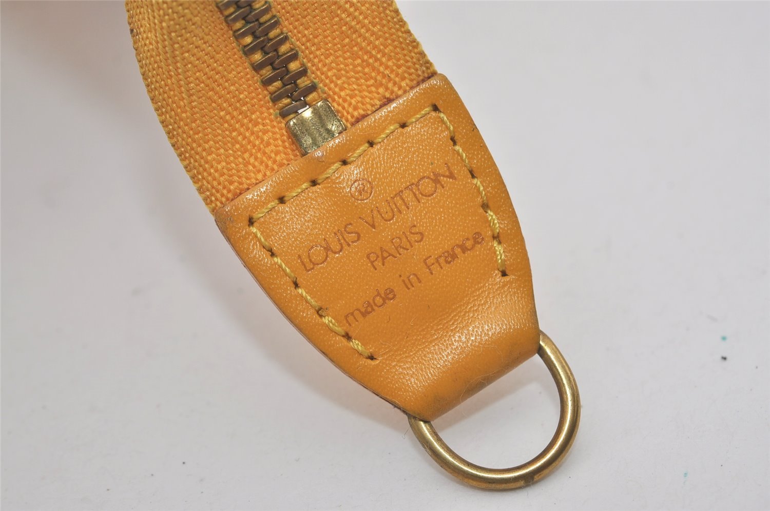 Authentic Louis Vuitton Epi Pochette Accessoires Pouch Yellow M52959 Junk 8002I
