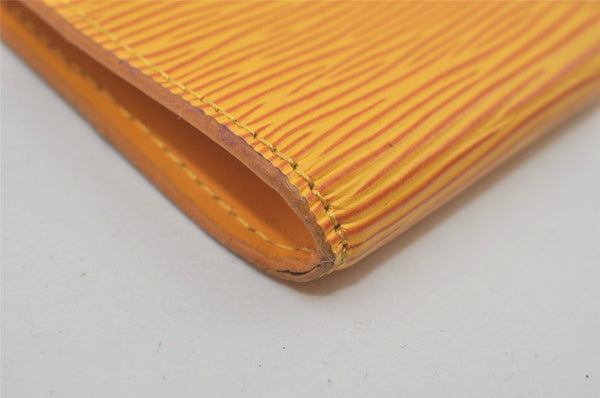 Authentic Louis Vuitton Epi Pochette Accessoires Pouch Yellow M52959 Junk 8002I