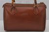 Authentic GUCCI Bamboo 2Way Shoulder Hand Bag Purse Leather Brown Junk 8002J