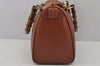 Authentic GUCCI Bamboo 2Way Shoulder Hand Bag Purse Leather Brown Junk 8002J