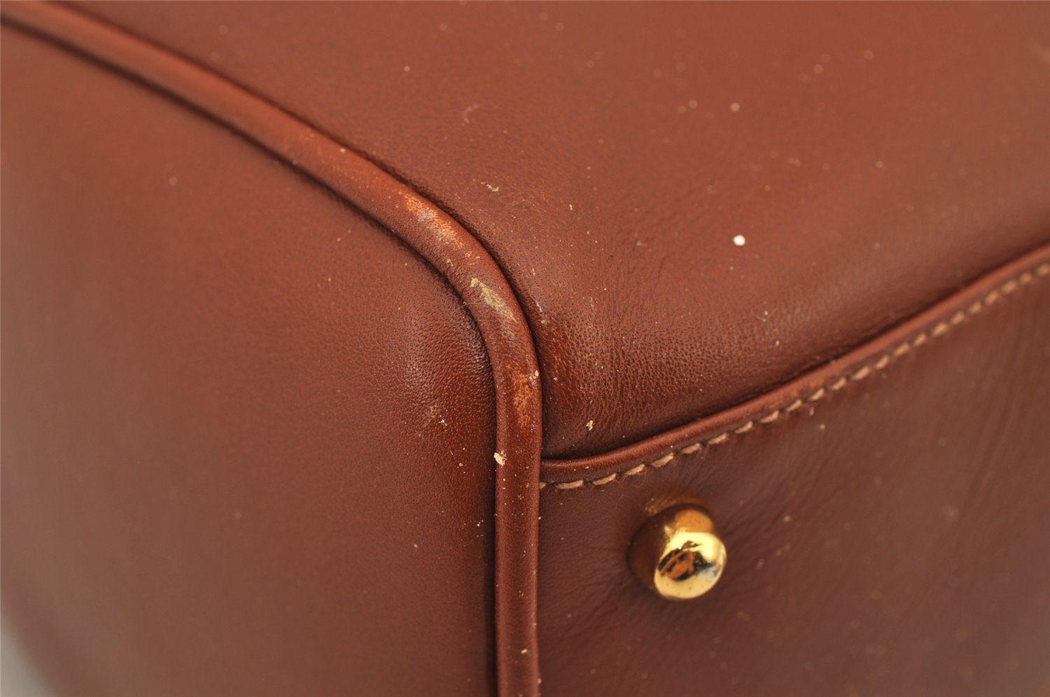 Authentic GUCCI Bamboo 2Way Shoulder Hand Bag Purse Leather Brown Junk 8002J