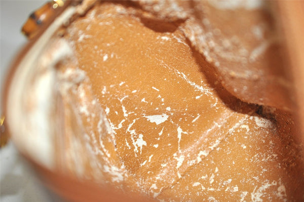 Authentic GUCCI Bamboo 2Way Shoulder Hand Bag Purse Leather Brown Junk 8002J