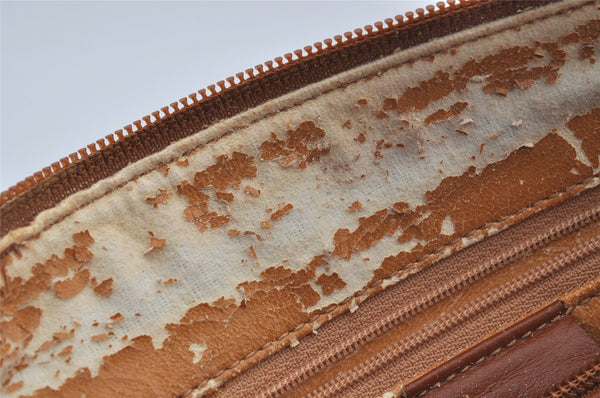 Authentic GUCCI Bamboo 2Way Shoulder Hand Bag Purse Leather Brown Junk 8002J