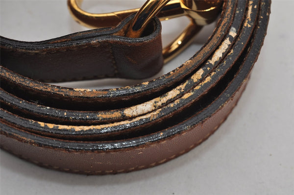 Authentic GUCCI Bamboo 2Way Shoulder Hand Bag Purse Leather Brown Junk 8002J