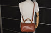 Authentic GUCCI Bamboo 2Way Shoulder Hand Bag Purse Leather Brown Junk 8002J