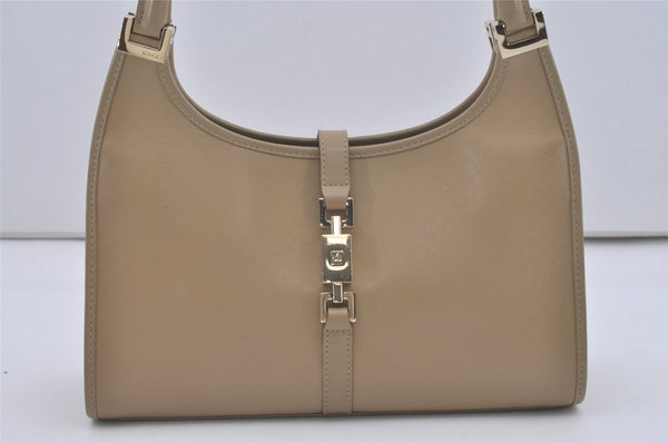 Auth GUCCI Micro Guccissima Jackie GG Leather Shoulder Bag 0021068 Beige 8003I