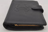 Authentic CHANEL Caviar Skin CC Logo Bifold Long Wallet Purse Black Junk 8003J