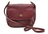 Authentic GUCCI Vintage Shoulder Cross Body Bag Purse Leather Bordeaux 8004I