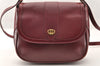 Authentic GUCCI Vintage Shoulder Cross Body Bag Purse Leather Bordeaux 8004I