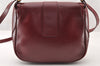 Authentic GUCCI Vintage Shoulder Cross Body Bag Purse Leather Bordeaux 8004I