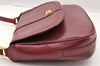 Authentic GUCCI Vintage Shoulder Cross Body Bag Purse Leather Bordeaux 8004I