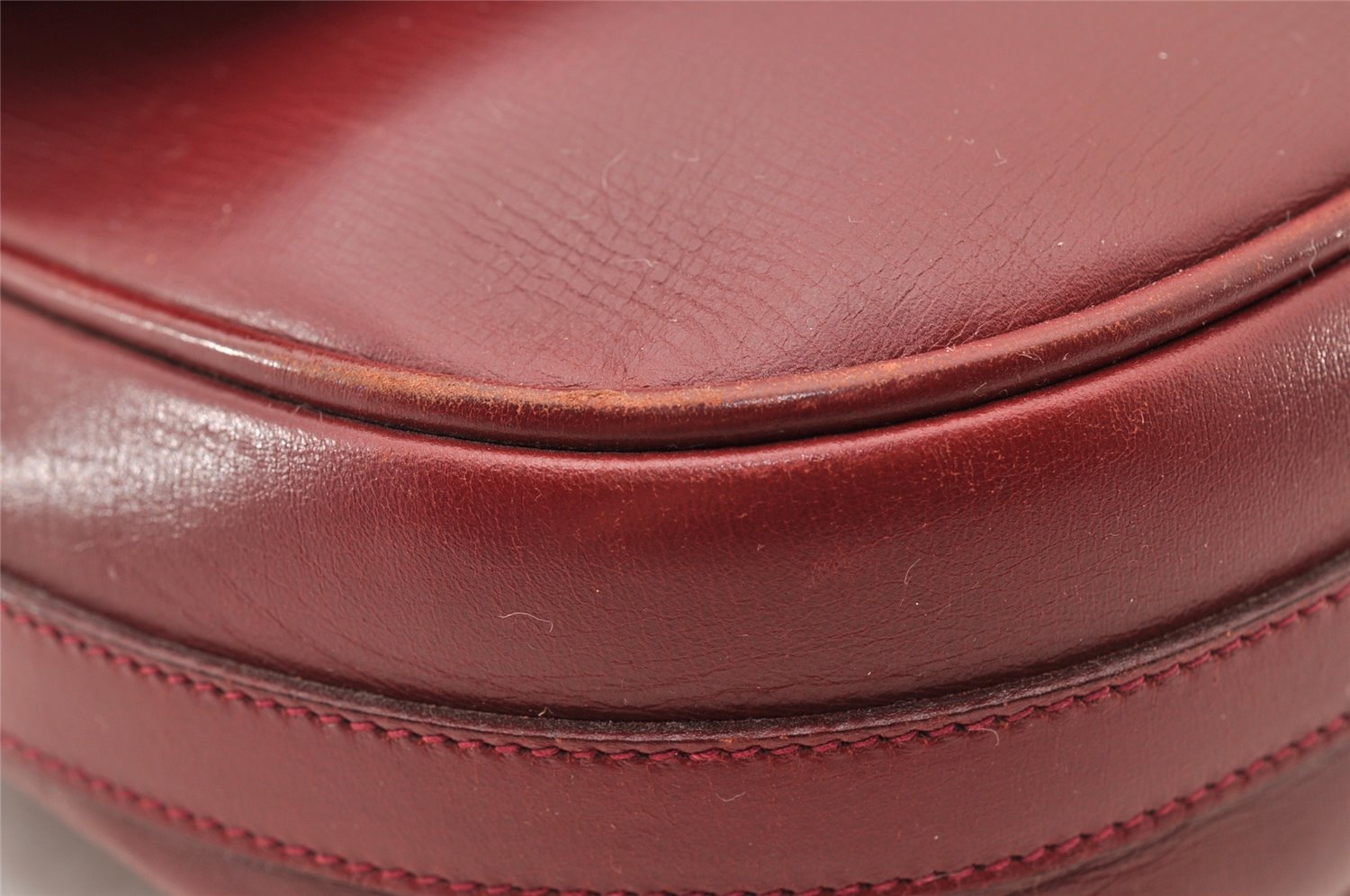 Authentic GUCCI Vintage Shoulder Cross Body Bag Purse Leather Bordeaux 8004I