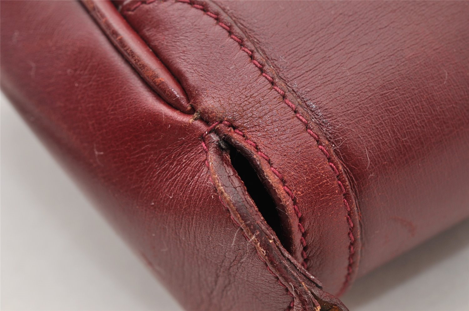 Authentic GUCCI Vintage Shoulder Cross Body Bag Purse Leather Bordeaux 8004I