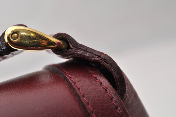 Authentic GUCCI Vintage Shoulder Cross Body Bag Purse Leather Bordeaux 8004I