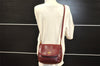 Authentic GUCCI Vintage Shoulder Cross Body Bag Purse Leather Bordeaux 8004I