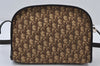 Authentic Christian Dior Trotter Shoulder Bag Purse Canvas Leather Brown 8005I