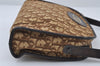Authentic Christian Dior Trotter Shoulder Bag Purse Canvas Leather Brown 8005I