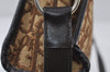 Authentic Christian Dior Trotter Shoulder Bag Purse Canvas Leather Brown 8005I