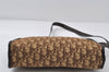Authentic Christian Dior Trotter Shoulder Bag Purse Canvas Leather Brown 8005I
