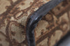 Authentic Christian Dior Trotter Shoulder Bag Purse Canvas Leather Brown 8005I