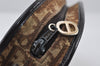 Authentic Christian Dior Trotter Shoulder Bag Purse Canvas Leather Brown 8005I