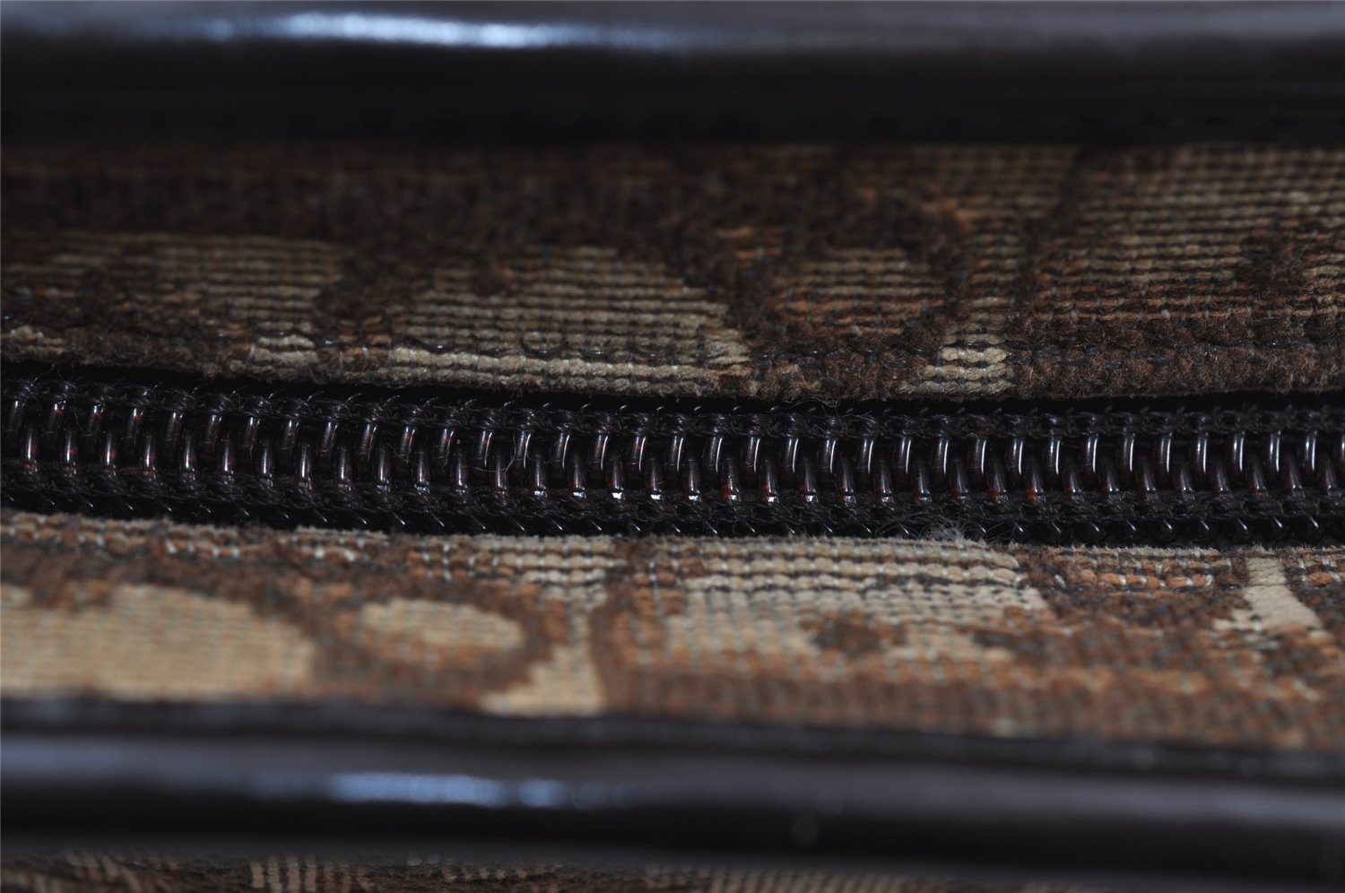 Authentic Christian Dior Trotter Shoulder Bag Purse Canvas Leather Brown 8005I