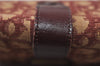 Authentic Christian Dior Trotter Shoulder Bag Canvas Leather Bordeaux Red 8006I