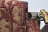 Authentic Christian Dior Trotter Shoulder Bag Canvas Leather Bordeaux Red 8006I