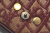 Authentic Christian Dior Trotter Shoulder Bag Canvas Leather Bordeaux Red 8006I