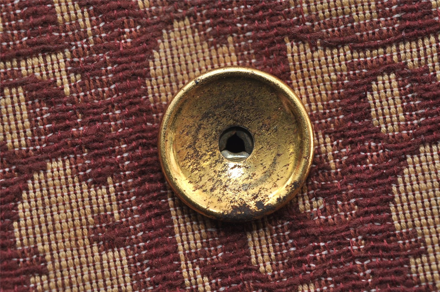 Authentic Christian Dior Trotter Shoulder Bag Canvas Leather Bordeaux Red 8006I