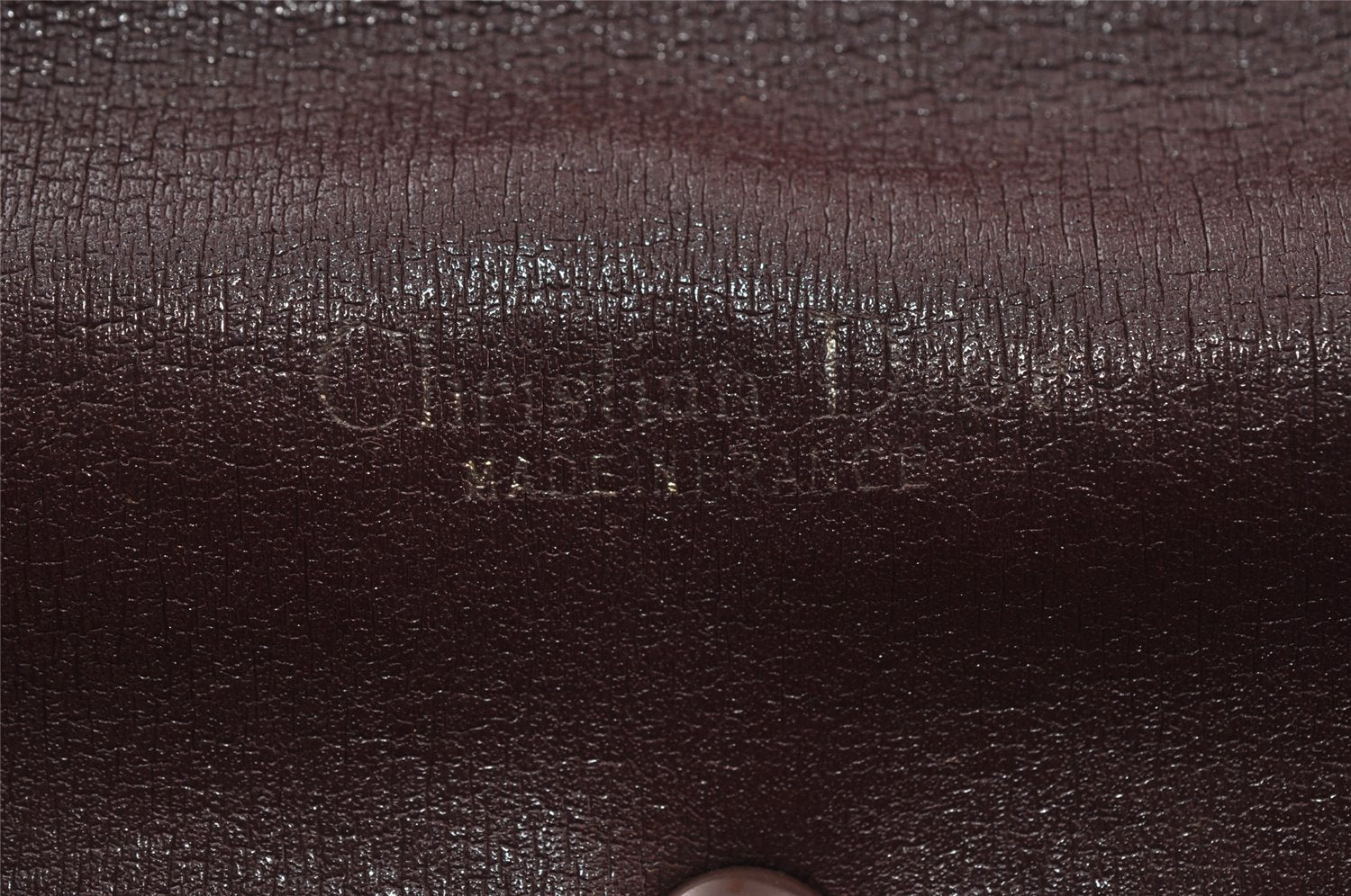 Authentic Christian Dior Trotter Shoulder Bag Canvas Leather Bordeaux Red 8006I